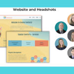 Diorama of website and headshot photography